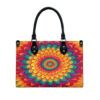Hippie Sunflower Leather Handbag