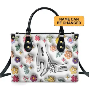 Grandma, Mom – Personalized Leather Handbag Grandma, Mom – Personalized Leather Handbag