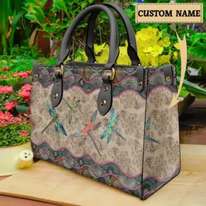 High Quality Handbags for Women Personlized PU HandBags- MandalaDragonflies High Quality Handbags for Women Personlized PU HandBags- MandalaDragonflies