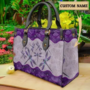 High Quality Handbags for Women Personlized PU HandBags-Purple dragonflies-V2 High Quality Handbags for Women Personlized PU HandBags-Purple dragonflies-V2