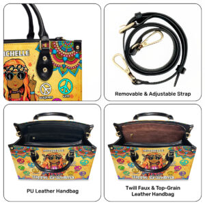 Personalized Leather Handbag For Hippie Grandma